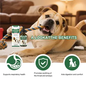 Herbal Throat Soothing Nutritional Liquid for Pets, Gentle Herbal Throat Support, Comfortable Nourishing Care Supplement