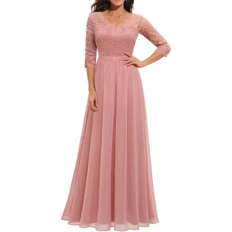 Women's Formal Dress Mother of The Bride Dress 3/4 Sleeve Wedding Guest Dress Maxi Evening Gown Womenswear Basic Women's Formal Dress Mother of The Bride Dress 3/4 Sleeve Wedding Guest Dress Maxi Evening Gown Womenswear Basic