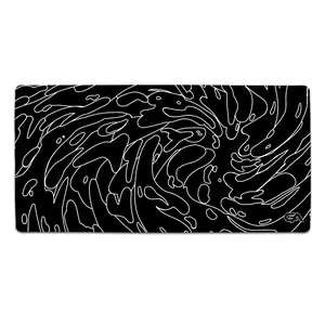 Black Monochrome Swirl Mousepad
