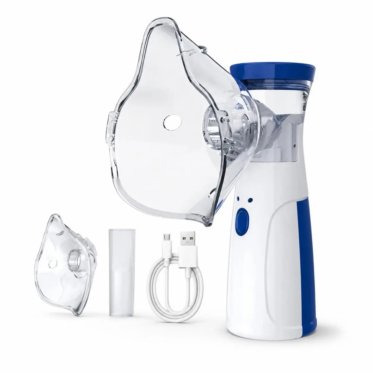 Portable Handheld Mesh Nebulizer, Electric Atomizer Machine with Accessories, Personal Care Device for Home Travel Use
