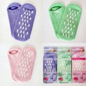 RL403 Rucci Moisturizing Gel Socks for Cracked Heels & Dry Feet – Anti-Slip Aromatherapy Spa Socks for Women & Men