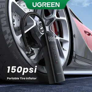 UGREEN Tire Inflator Portable Air Compressor,12V DC 150PSI Air Pump with Digital Pressure Gauge for Car, Motorcycle, Bicycle, Ball,#SummerVibes