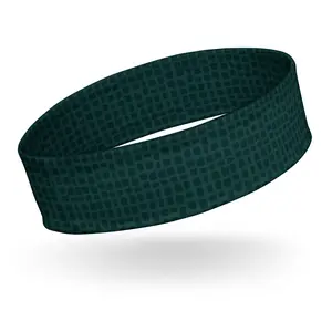 Dark Green Green Squares Headband