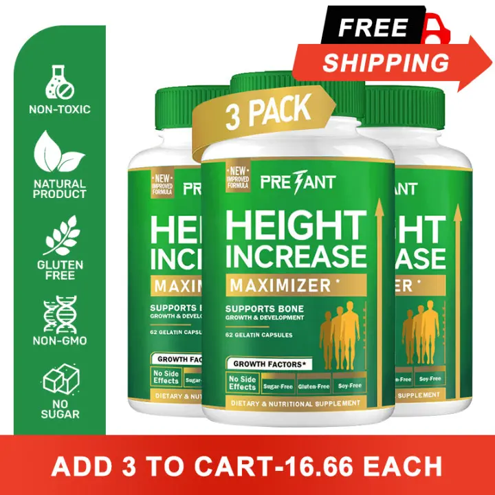 PRETANT 2025 Growth Support Capsules - Natural Vitamin & Calcium Nutritional Formula, Edible Dietary Supplement for Bone Strength & Development, Daily Wellness
