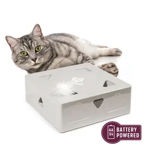 FOFOS ErratiCat Interactive PIR CAT Toy, Infra Red Automatic Starting and Stoppage, Battery Rechargeable, Feather Replacements Included