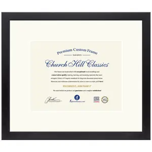 Church Hill Classics Metro Diploma Frame 8.5 x 11 Museum-Quality Matting Handcrafted in USA with Level-Lock Hanging System