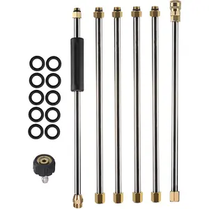 Tool Daily Pressure Washer Extension Wand, 90 Inch Power Washer Lance, 1/4 Inch Quick Connect, M22, 4000 PSI