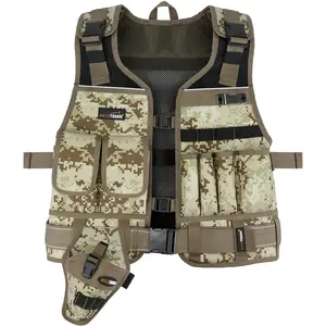 MELOTOUGH Professional Multifunctional Tool Vest for Electricians Carpenters Construction Workers with Drill Holster 2 Inch Belt Adjustable Multiple Pockets Durable Reflective Safety Straps Breathable Mesh Fabric