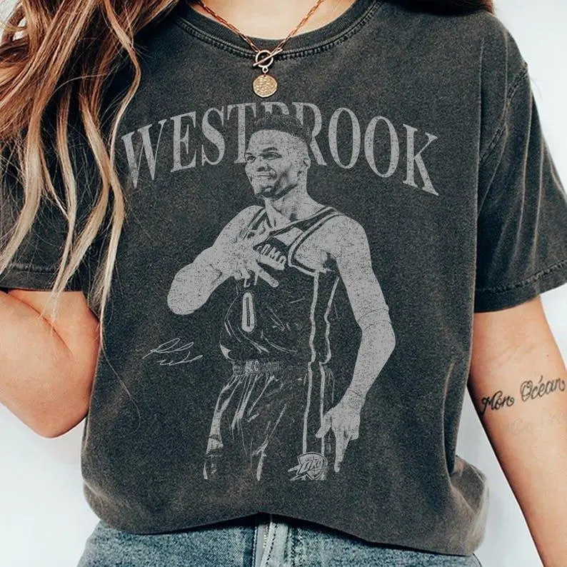 Russell Triple Double Vintage Comfort Colors Shirt, Westbrook Fan Shirt