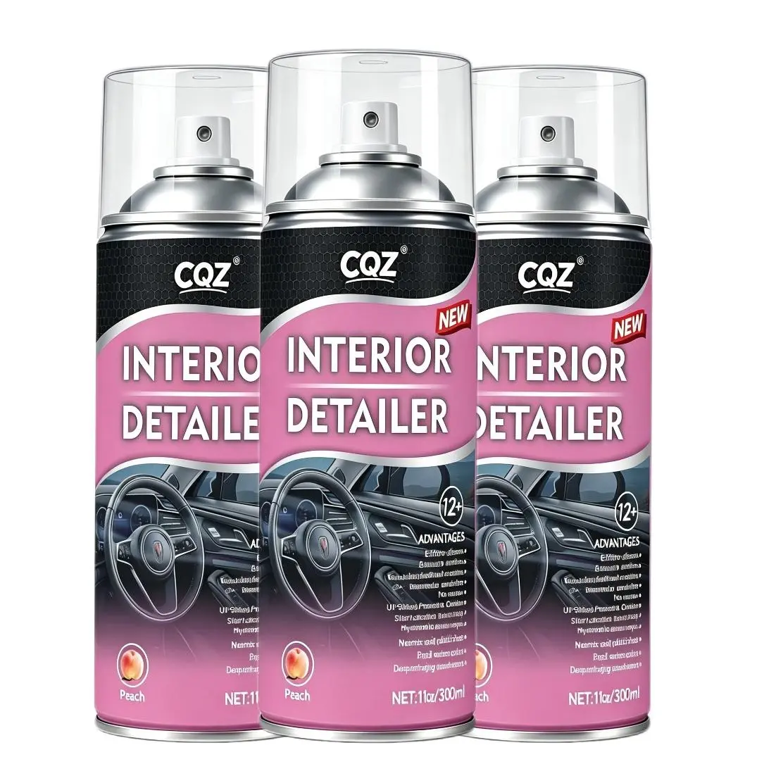 300ml Interior Car Cleaner & Trim RestorerKit - UV Protection, User-Friendly AutoAccessories Interior, Car Detailing Accessories,Leather Cleaning Kit for Leather, Plastic, Rubber 1-pcs