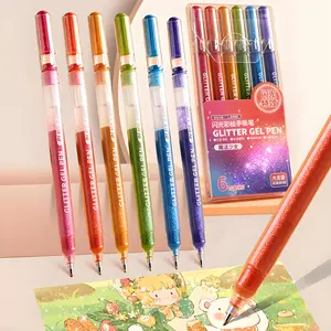 Glitter Journal Pens High-Capacity Glitter & Pearl Gel Pens – Iridescent & Fluorescent Colors for Journaling, Highlighting, and Creative Marking