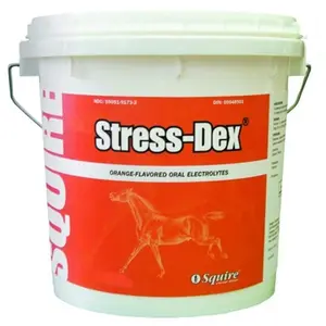 212 MAIN Squire Stress-dex Electrolyte Powder Horse Supplement, 20 lb Bulk Container with Trace Minerals & Electrolyte Solution, Daily Hot Weather Use to Prevent Dehydration (Equestrian Sports Healthcare)