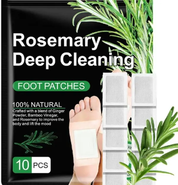 10PCS Herbal Foot Care Pads – Ginger & Bamboo Extract Foot Patches for Daily Self-Care, Foot Comfort & Nighttime Relaxing Routine
