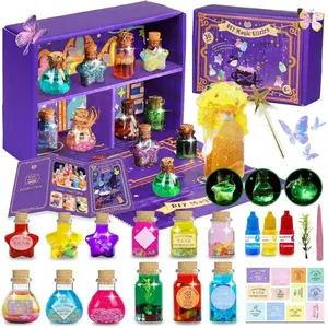 Valentine's Day Gift Magic Potion Kit for Kids - 12 Mixed Fairy Potion Bottles, Art Craft & Decoration Toys for Girls Ages 6 7 8 9 10 12+ Year Magical Workshop Kit for Boys Girls Birthday Party Gift, Christmas