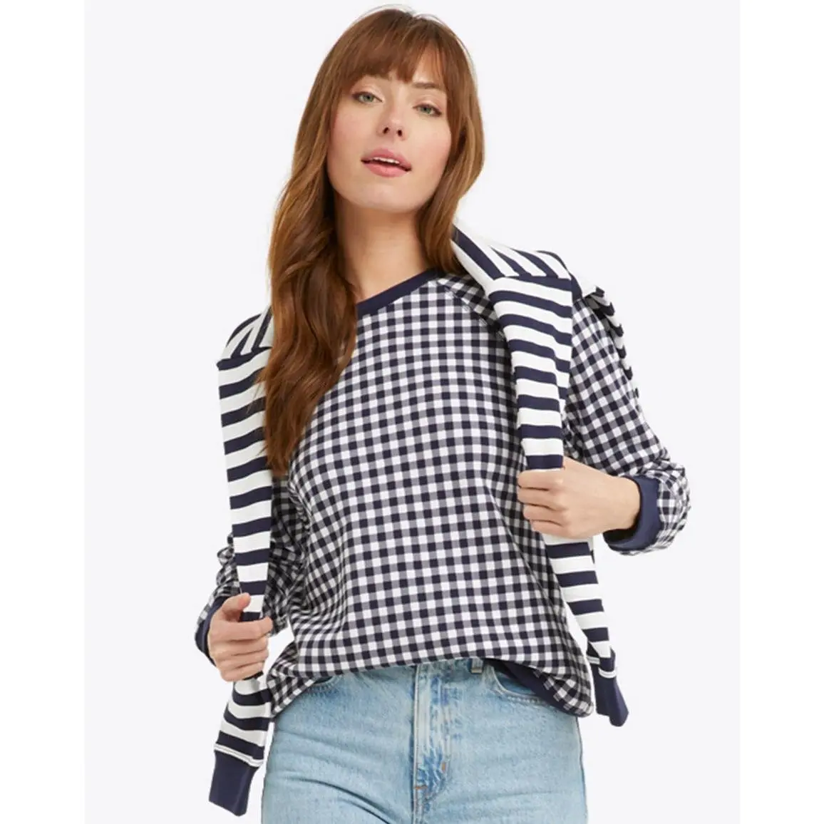 Natalie Sweatshirt in Gingham