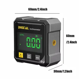 DIGIFAL Digital Angle Finder 4*90° Magnetic Inclinometer Protractor Precision Level Box for Woodworking with LED Display & USB Rechargeable Battery