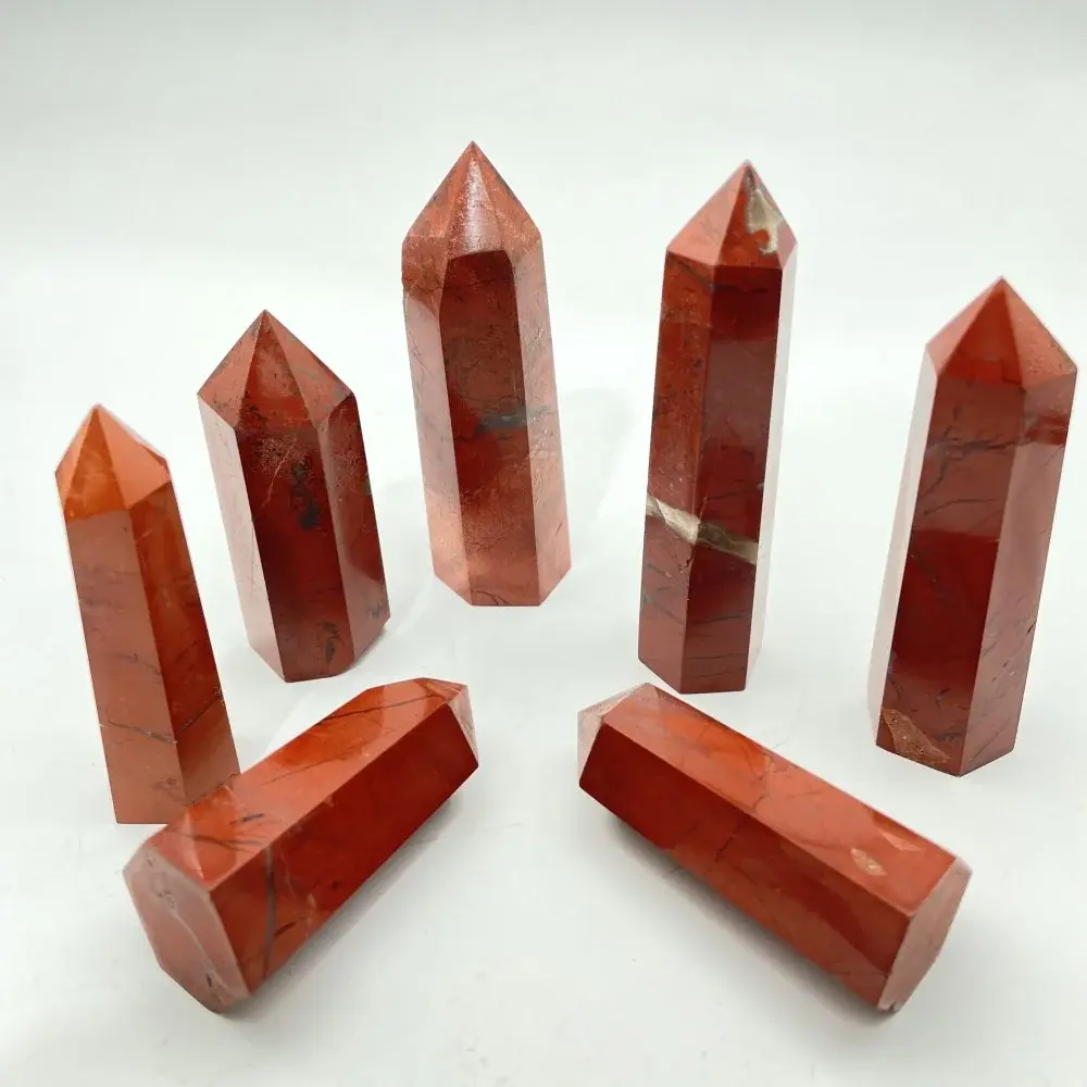 Natural Red Jasper Crystal Tower 5-6cm Polished Stone Point for Home Decor, Collection 1pcs