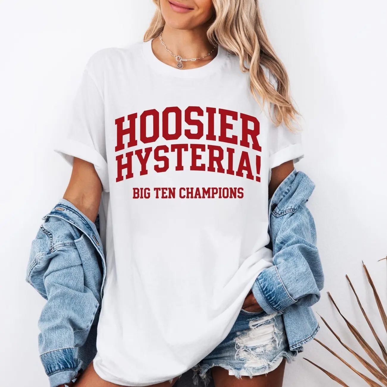 Hoosier Hysteria Big Ten Champs Unisex T-Shirt, Indiana Football Tee, IU Shirts, Indiana Champions Tshirt, Fan Gifts