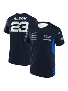 Men's F1 Racing T-Shirt, Exclusive for Williams Racing Fans, Suitable for Outdoor Sports, Quick-Drying and Breathable Cycling T-Shirt, Casual Street-Style T-Shirt, 2026 New Arrival