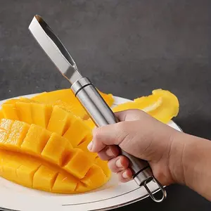 1pc, Mango Slicer, Mango Seed Separator, Stainless Steel Mango Peeler, Mango Core Remover With Anti Slip Handle, Kitchen Stuff, Kitchen Supplies