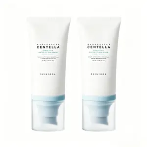 SKIN1004 Centella Hyalu-Cica Water-Fit Sun Serum (Original Korean Formula, SPF 50+ PA++++) Lightweight daily sunscreen, travel essential, K-beauty sun care; leaves no white cast, features a hydrating cream texture, and is suitable for sensitive skin.