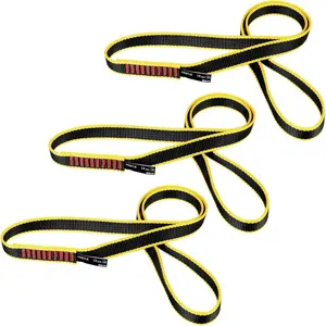 20MM Nylon Climbing Sling Runner - 22KN CE1019/EN566 Certified Outdoor Climbing Webbing for Rock Climbing Rappelling Mountaineering Swing Gear Yoga Hammock Outdoor Adventures & Emergency Anchoring