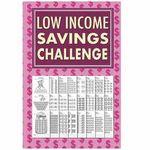 Low Income Savings Challenge Book: Simple Money Savings Challenges Tracker for Women, Easy Way to Save Money $100, $150, $200, $250, $300, $400, $500, $1000, $1500, $3000, $5000, $10000…