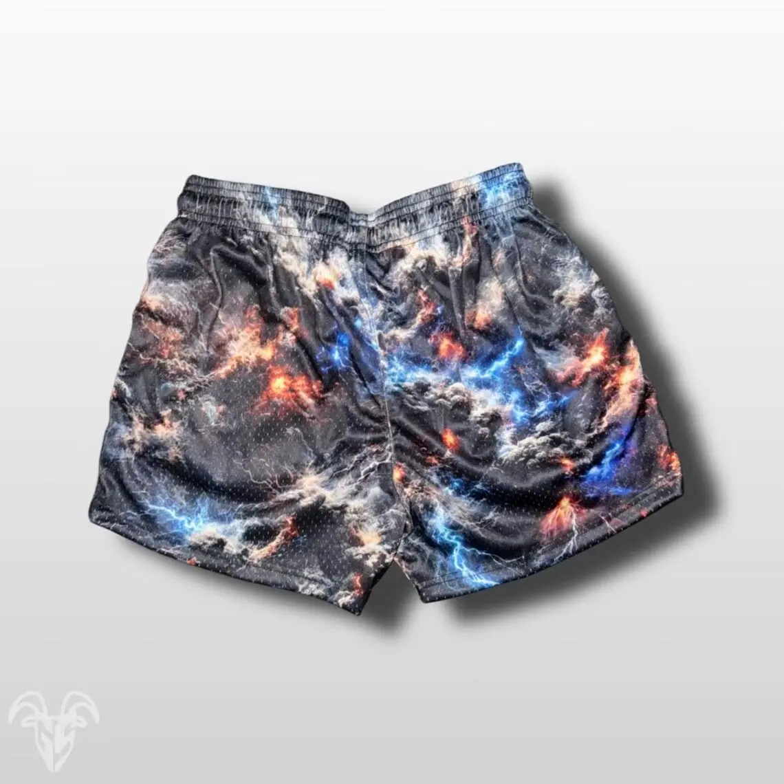 Goat Strength Galaxy Storm Cloud Athletic Shorts: 5-Inch Inseam, Zipper Pockets