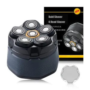 KOMINGDON U6 Magnetic Head Shaving Head Artifact Smart LED Display Men's New Home Electric Shaver Black Standard electric shaver