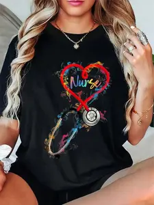 Plus Size Watercol Nurse Life Nursing Nurse Week TShirt