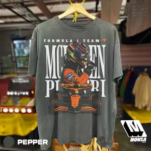 Oscar Piastri McLaren T-Shirt, F1 Racing Graphic Tee, Vintage McLaren Comfort Colors Shirt, Formula 1 Fan Apparel