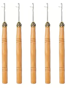 5-Pack Micro Ring Hair Extensions Needles, Specialized Tool for Micro Ring and Feather Hair Extensions, Essential Styling Accessories