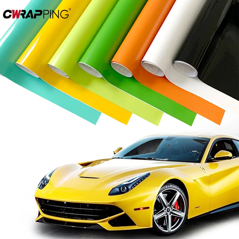 150cm Glossy Car Body Film Waterproof Stickers Motorcycle Color Change Vinyl Film Car Body Protective Decor Wrapping Accessories