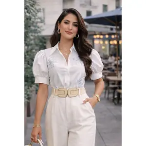 Ivory Poise Embroidered Blouse