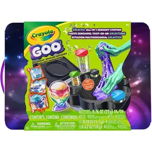 Goo All-in-1 Sensory Station, Galactic Slime Making Kit for Kids, Essential Easter Basket Stuffers, Less Mess, DIY Arts & Crafts Set, Gifts for Kids, Ages 6+