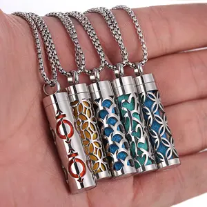 Mini Aromatherapy Necklace – Carry Your Calm Anywhere Bottles Gift Stainless Canister Steel