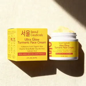 Turmeric Glow Face Cream by Seoul Ceuticals | 60ml Anti-Aging Formula with Hyaluronic Acid & Aloe | Fights Dullness