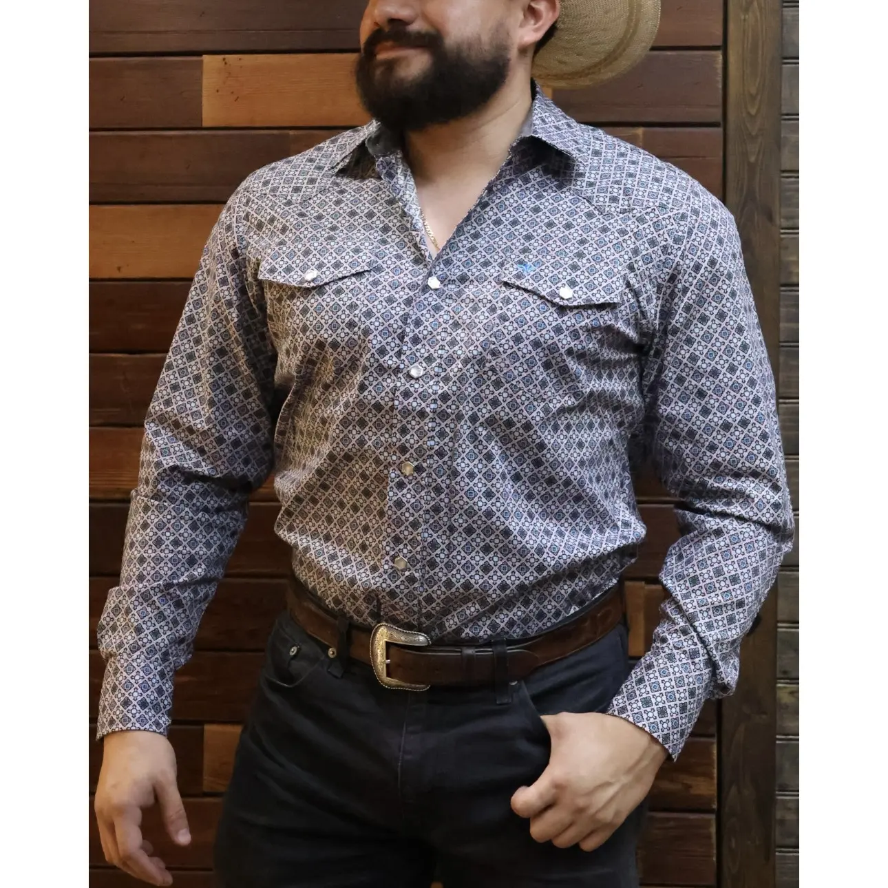 Rodeo Lilac/Blue Long Sleeve Shirt