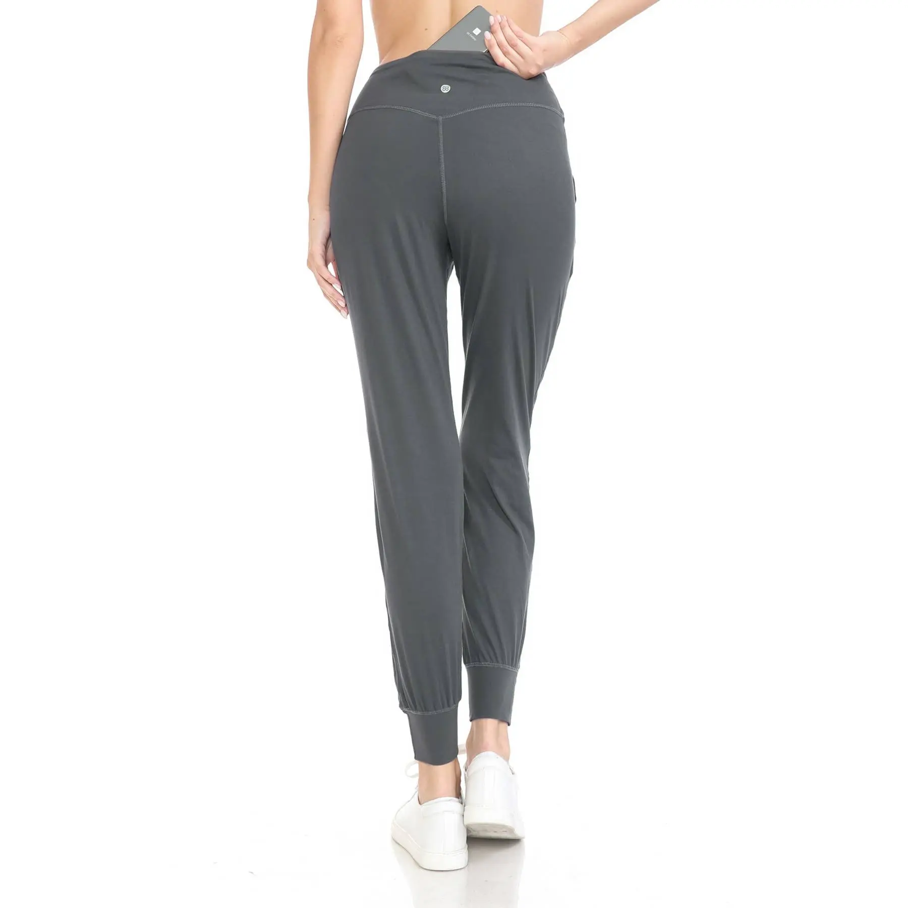 Charcoal Activewear Joggers with Hidden Back Pocket