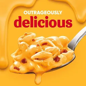 Shell Pasta and Cheese Sauce with Bacon Style Bits, Quick Mac and Cheese Meal, Easy Pantry Dinner Option