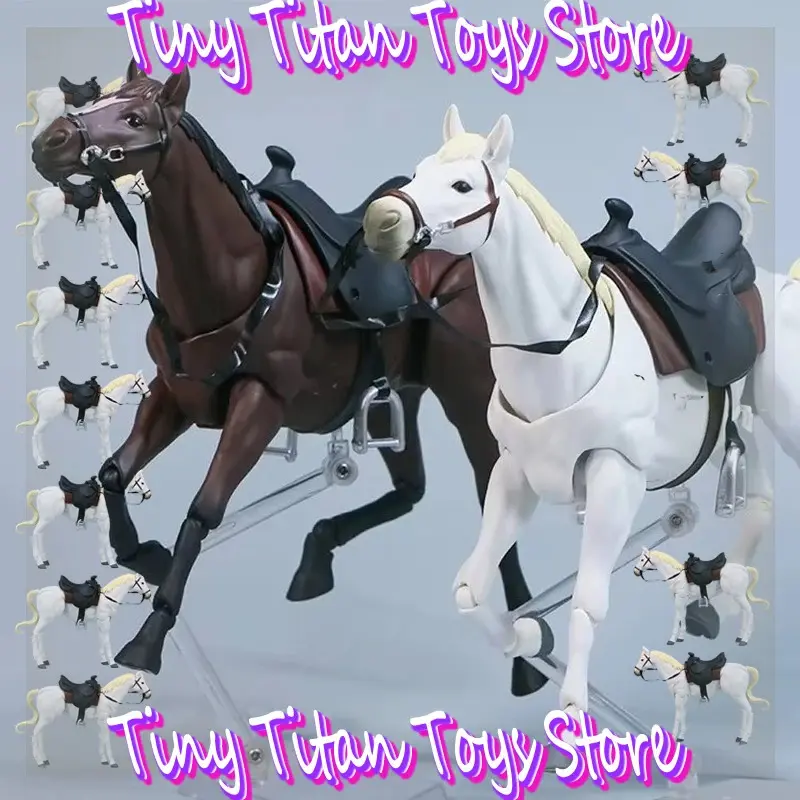 Horse Action Figure 1/12 Cosplay Scale Articulated Figma490 Brown Horse Decoration Figure Anime Scene Desktop High Quality Gift
