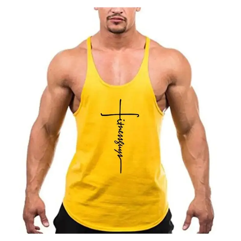 Brand Gym Stringer Tank Top Men Bodybuilding Clothing
