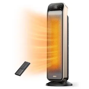 DREO 1500W PTC 25'' Space Heater Solaris Max Silver and Gold