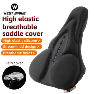 High Elastic Silicone Saddle Cover Hollow Breathable Anti-Slip Soft Comfortable Road Bike Cycling Saddle Cover