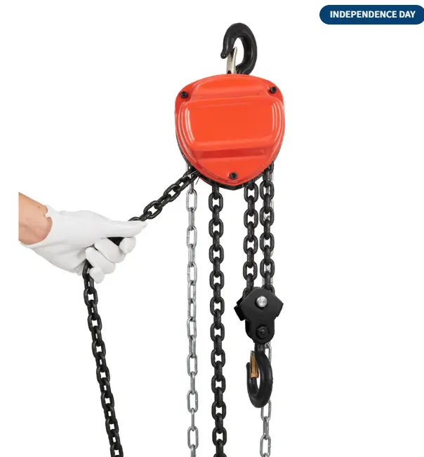 Heavy Duty 3 Ton Manual Chain Hoist - 6600 lbs Capacity G80 Alloy Steel Chain Block with 10 FT Lift Height, 343N Hand Pull Force & Dual Pawl Brake for Garage, Warehouse & Factory (Orange)