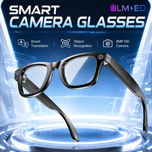 ULMIED Smart Glasses Tech Gadgets - 8MP HD Recording, Hands-Free Video & Photo Capture, Wireless Audio for Travel & Daily Use Father's Day Gift