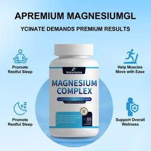 Magnesium Complex Supplement 1000mg, 8-in-1 Magnesium Glycinate Citrate Malate Taurate, High Absorption Chelated Magnesium for Sleep, Muscle, Bone & Nerve Support, Vegan Non-GMO, 60 Capsules
