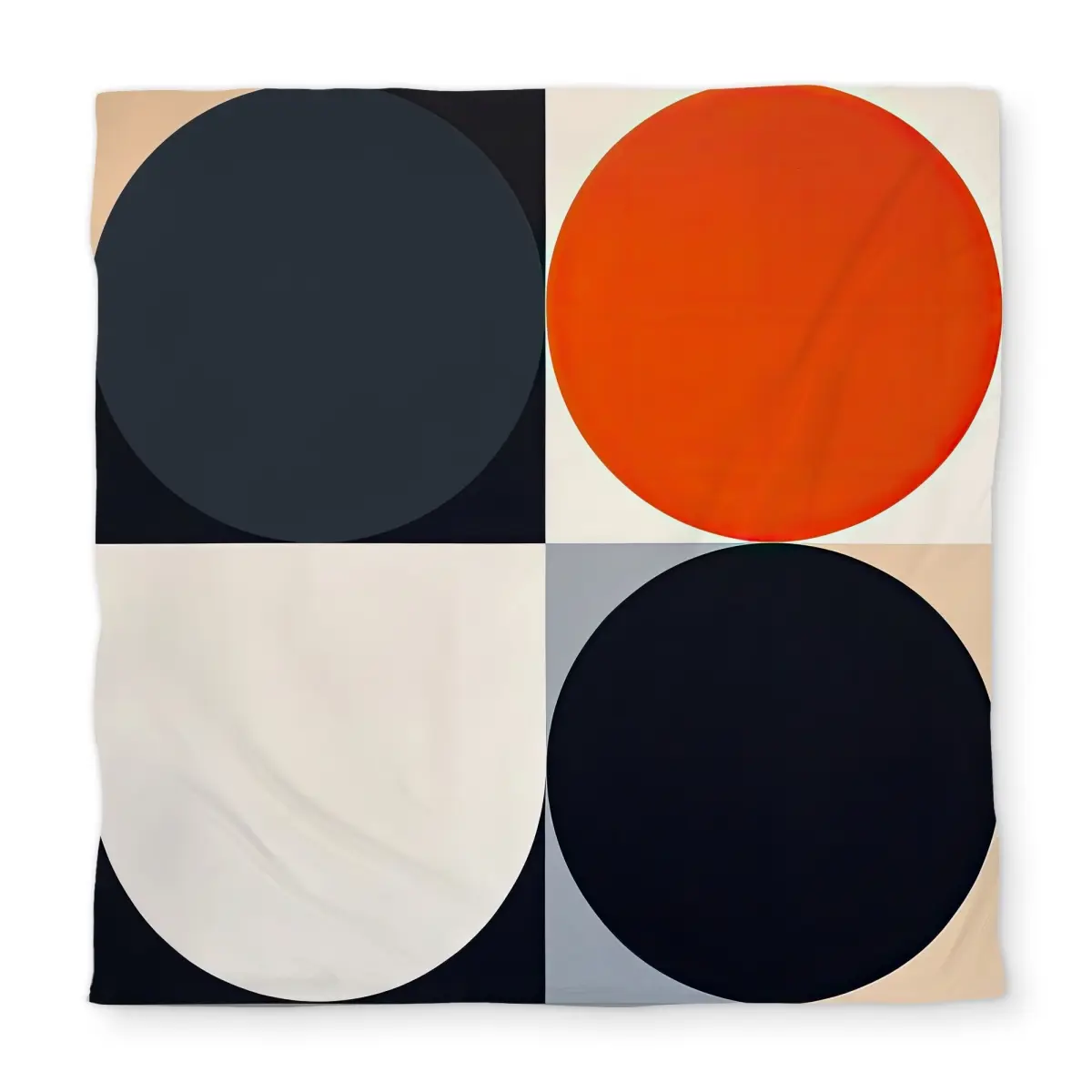 360 stand Queen Size Duvet Cover - Modern Bold Minimalist Statement Piece with Split Abstract Red Circles Design, Microfiber Face, Machine Washable Bedding Textile, Bedroom Decoration Accent, Microfiber Duvet Covers, Bedding Inspo, Luxury Bedding