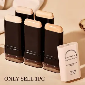 2-In-1 Concealer Foundation Stick, Cover Cream Stick, Covers Dark Circles, Waterproof Sweatproof Makeup, Flawless Daily Use, Long-Lasting Coverage, Smooth