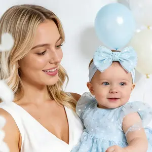 3 Pieces Baby Hair Bands, Soft Bowknot Infant Headbands, Gentle Elastic Cap Protector, Essential for and Photoshoots